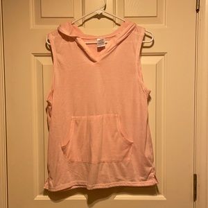 Hooded sleeveless light top